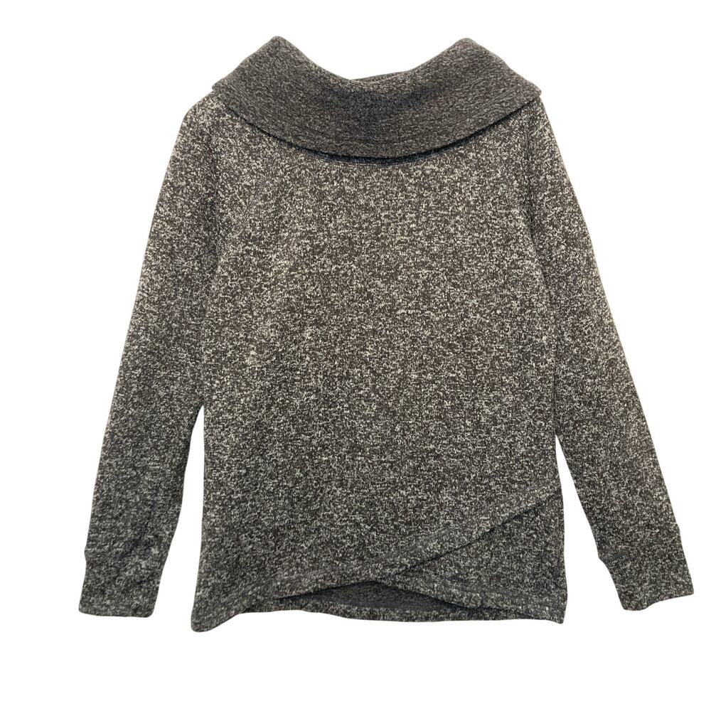 Ideology Cozy Fall Heather Gray Cowl Neck Activewear Athleisure Sweater Medium